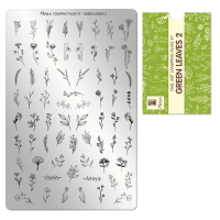 Stamping Plate 97 Green leaves 2