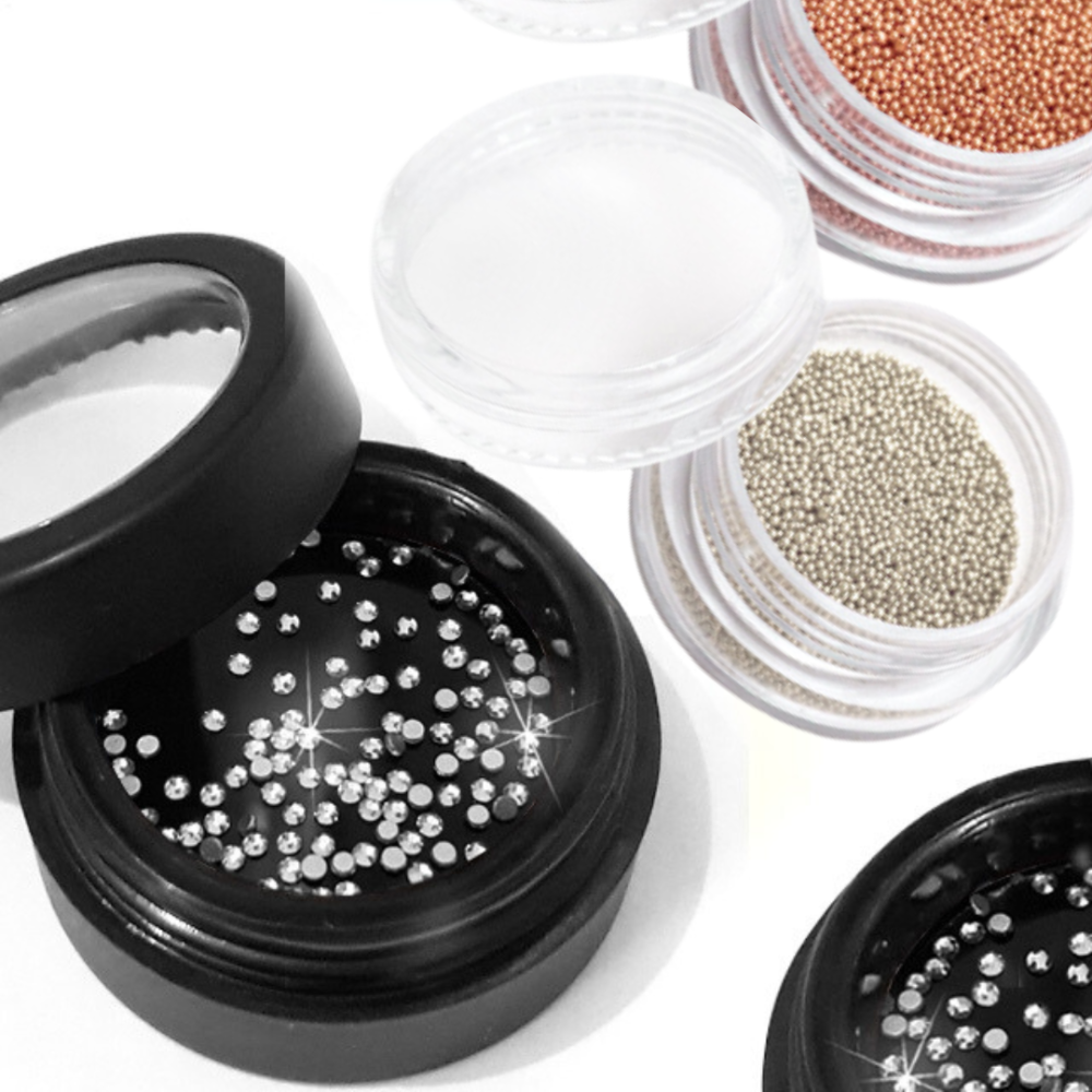 Caviar Beads, Crystals & Fixing Gel