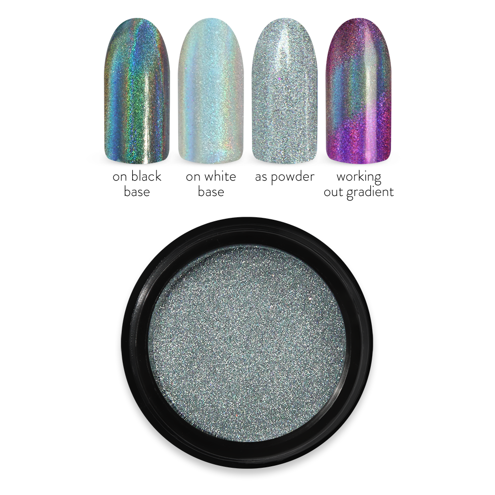 Holographic Mirror Powder 01 Silver