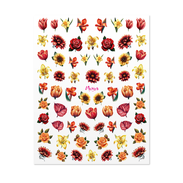 New Water Transfer stickers - 05 Flowers