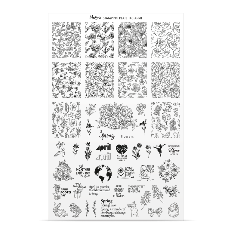 Stamping Plate A140 April Try On Sheet