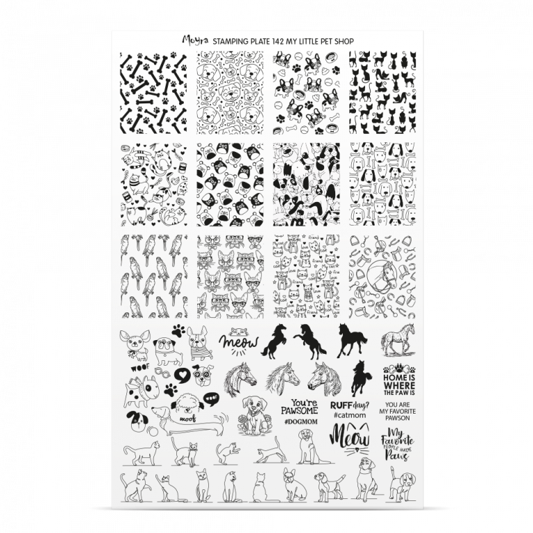 Stamping Plate A142 My Little Pet Shop Try on sheet