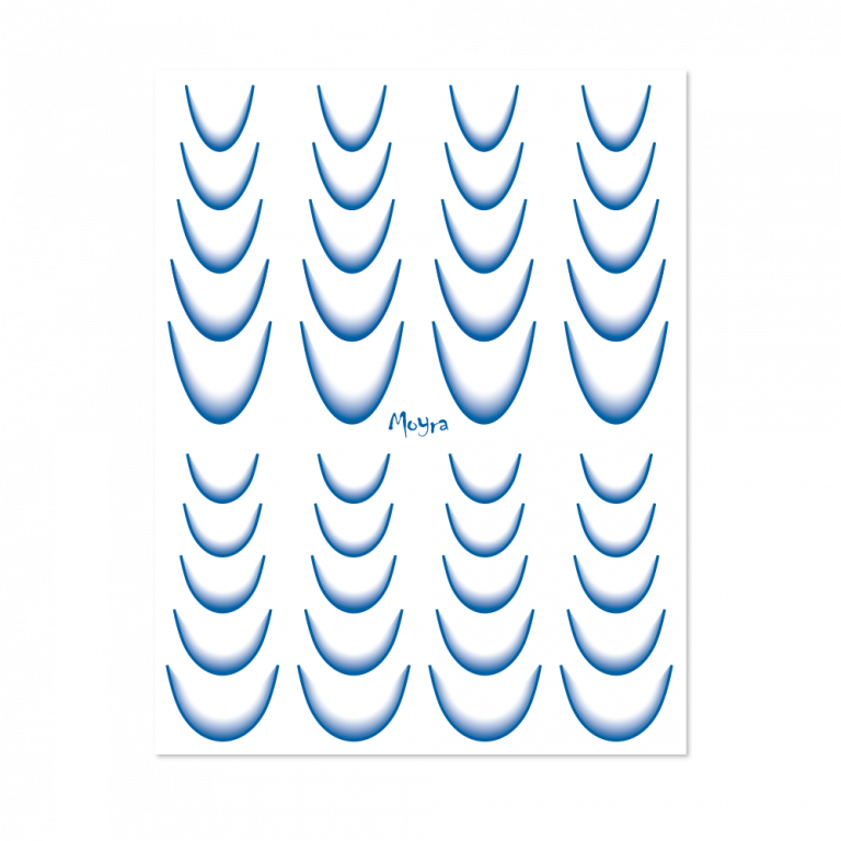 Moyra Water Transfer Stickers - 10 Ombré Blue