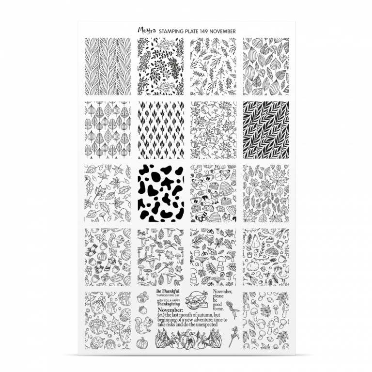 Moyra Stamping Plate 149 November - Try On Sheet