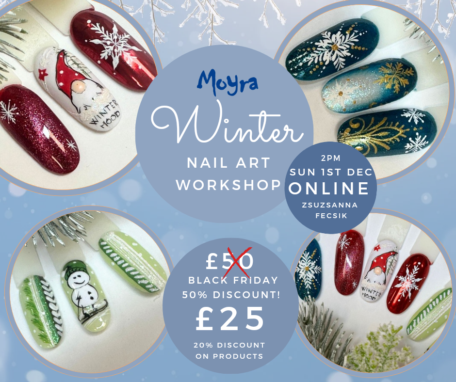 Winter Online Nail Art Class with Zsuzsanna Fecsik