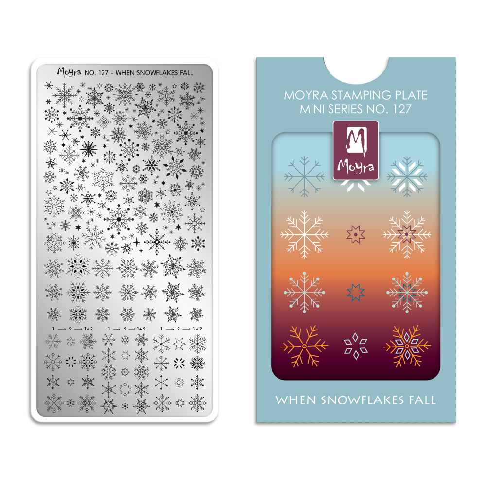 Mini Stamping Plate- 127 When Snowflakes Fall