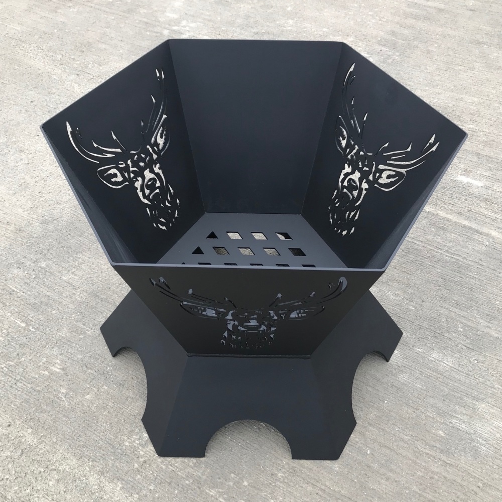 Hexagonal High Fire Pit - Stag