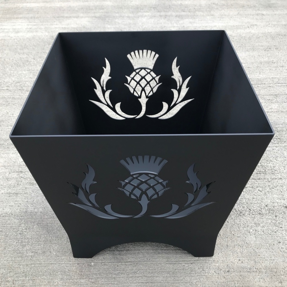 40cm Square Fire Pit - Thistle