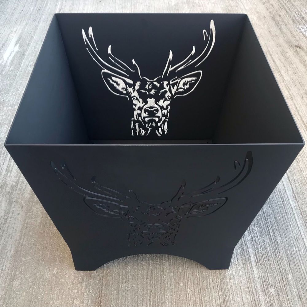 40cm Square Fire Pit - Stag 