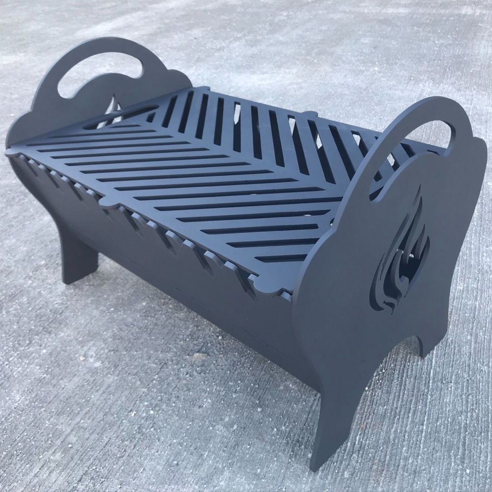 Large BBQ Grill Fire Pit - Flame