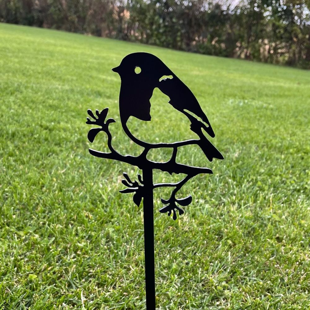 Metal Robin - Garden Spike