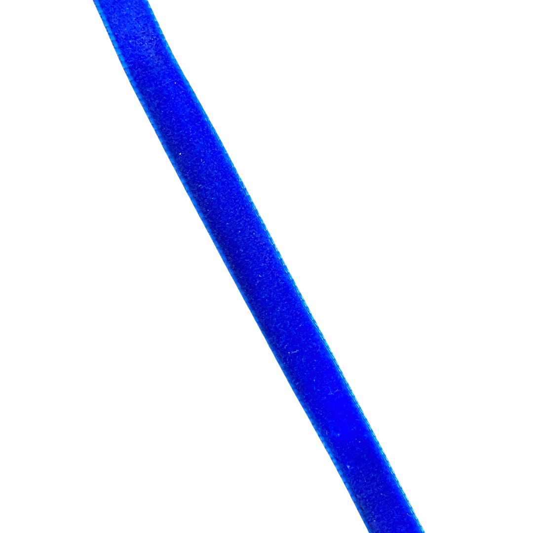 9mm Royal Blue Velvet Ribbon (by the metre)