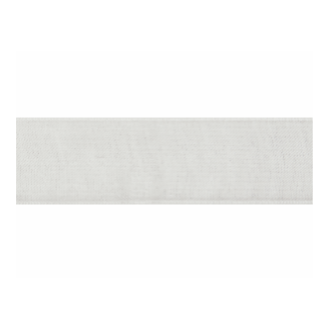25mm x 5m Organdie Ribbon - White
