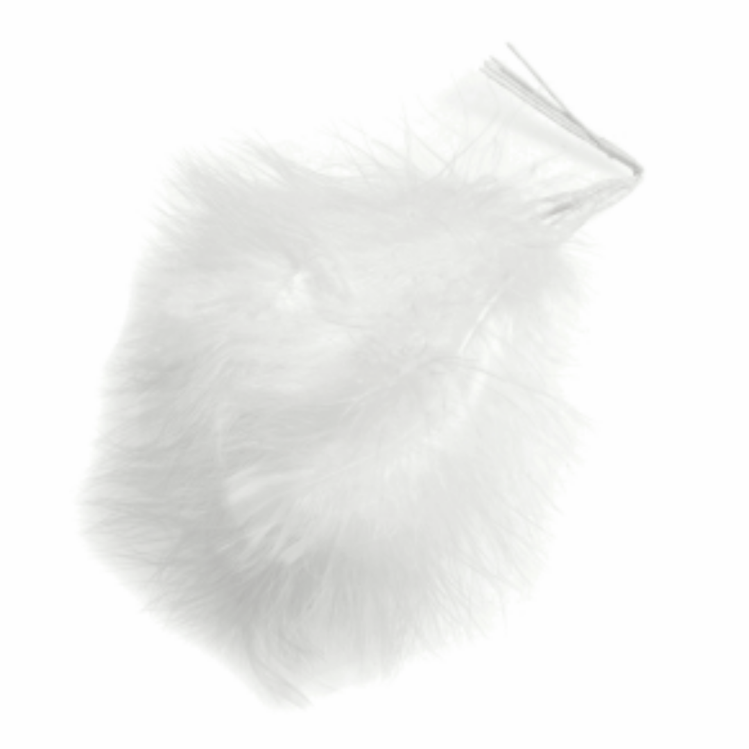 Fluffy White Feather picks x 6