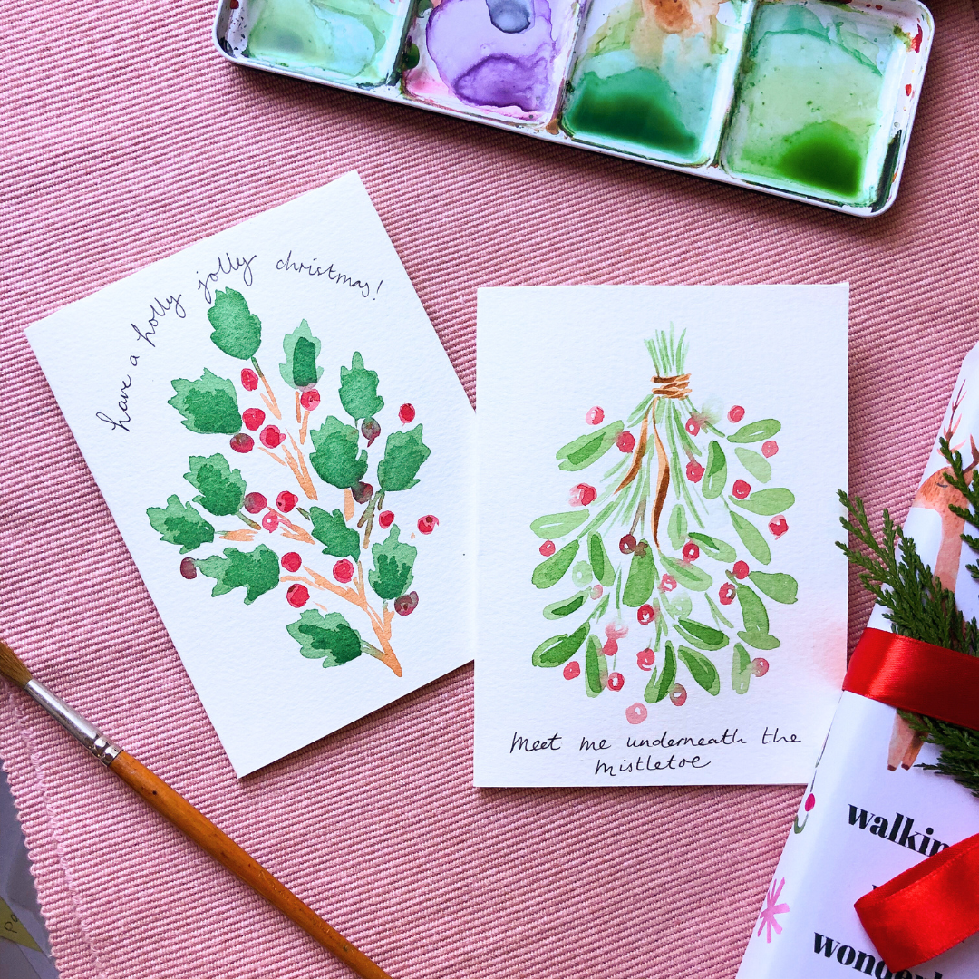 Watercolour Painted Christmas Cards - Sunday 16th November - 10am - 12pm