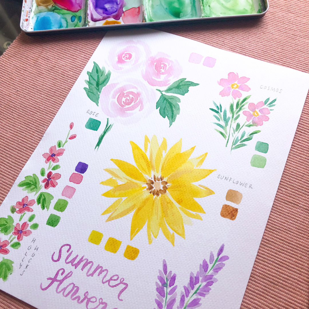 Summer Floral Watercolour Painting - Sunday 29th June - 10am - 12pm