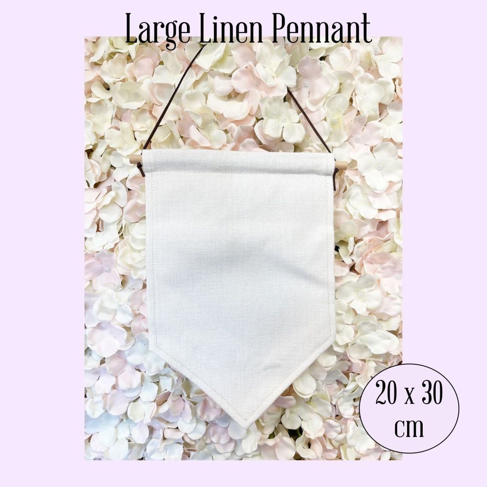 Large Premium Textured Linen Pennant