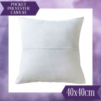 POCKET 100% Polyester Canvas Cushion Cover 40x40cm