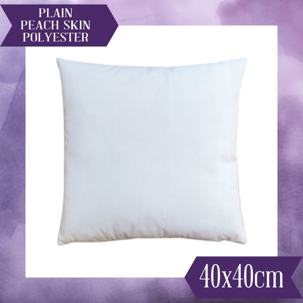 PLAIN 100% Polyester Peach Skin Cushion Cover 40x40cm