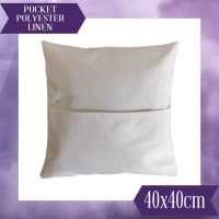 Textured Linen Pocket Cushion Cover 40cm x 40cm