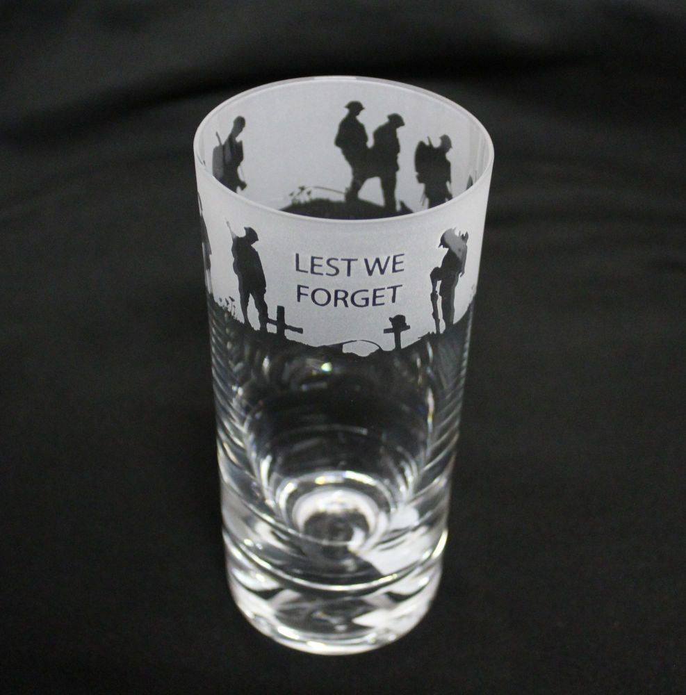 T18 Highball Glass "Lest we forget"