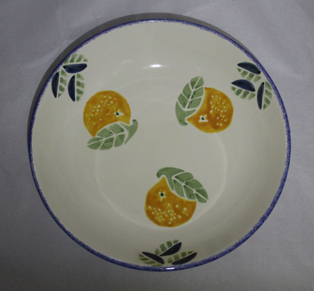 Pasta Bowl - Studio Poole Dorset Fruits Orange design