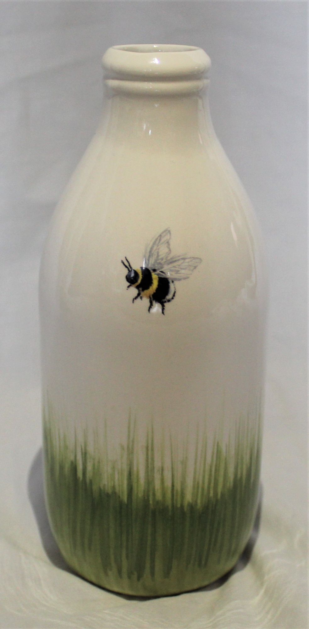 Milk Bottle Vase - Bees design