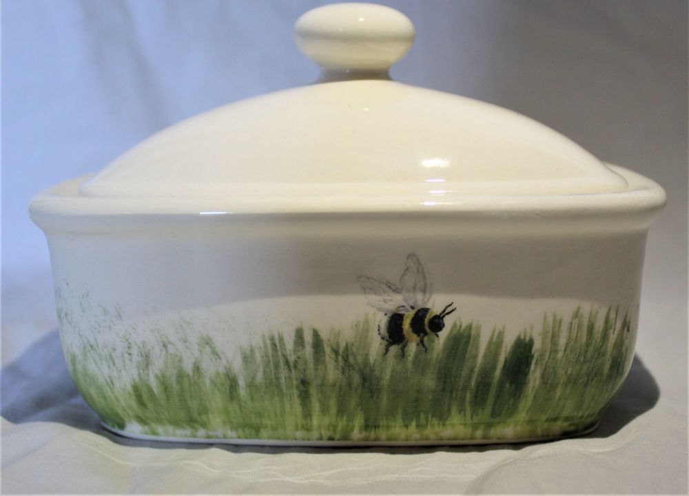 Butter Dish - Studio Poole Bees design