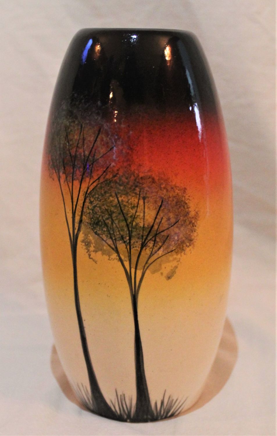 Torpedo Vase - Studio Poole Sunset Trees