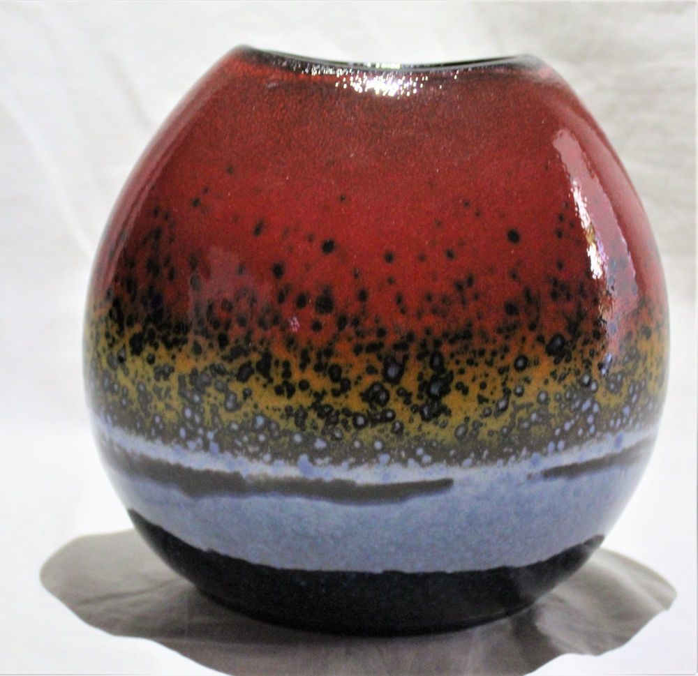 20cm Purse Vase - Sunset design