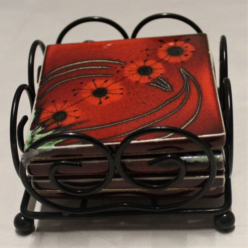 Coasters - Set of 4 - Studio Poole Blossom design