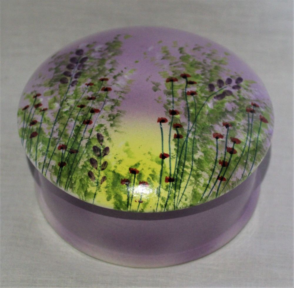Large Trinket Box - Studio Poole Meadow Fayre Lilac