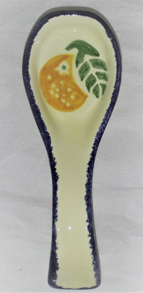 Small Spoon Rest - Studio Poole Dorset Fruits Oranges design