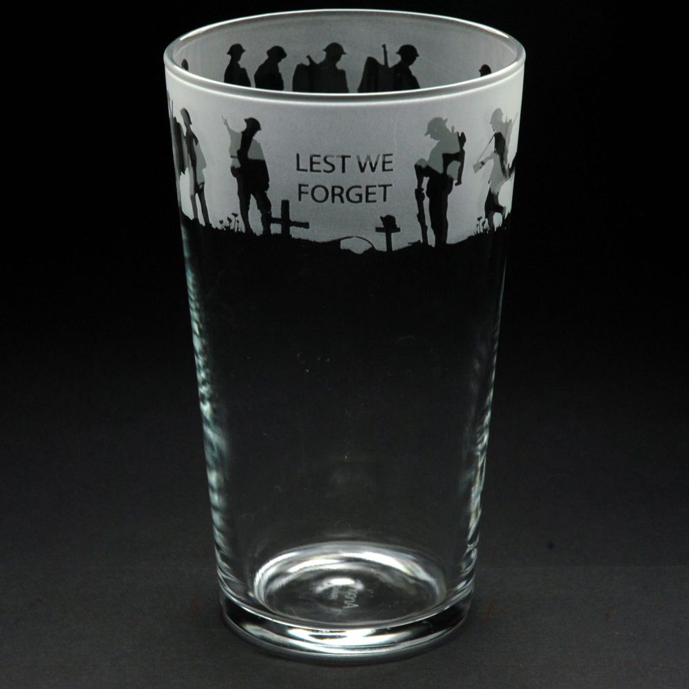 T29 Pint Glass "Lest we Forget"