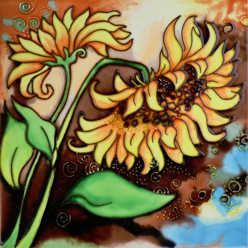 Ceramic Trivet - Sunflower
