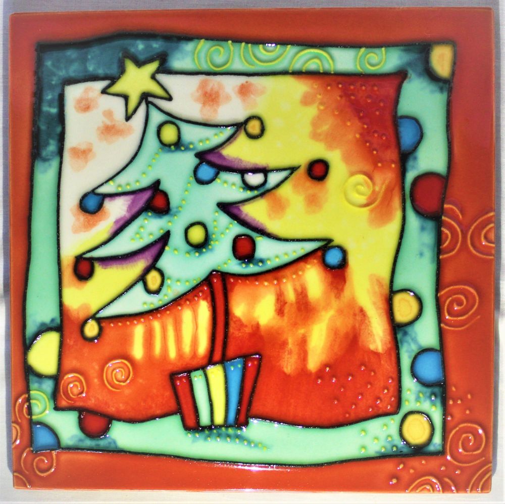 Ceramic Trivet - Christmas Tree