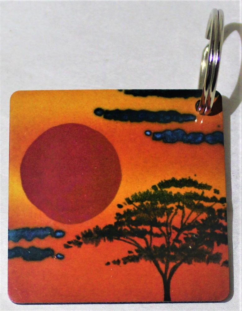 Keyring - African Sky Poole Pottery Pattern