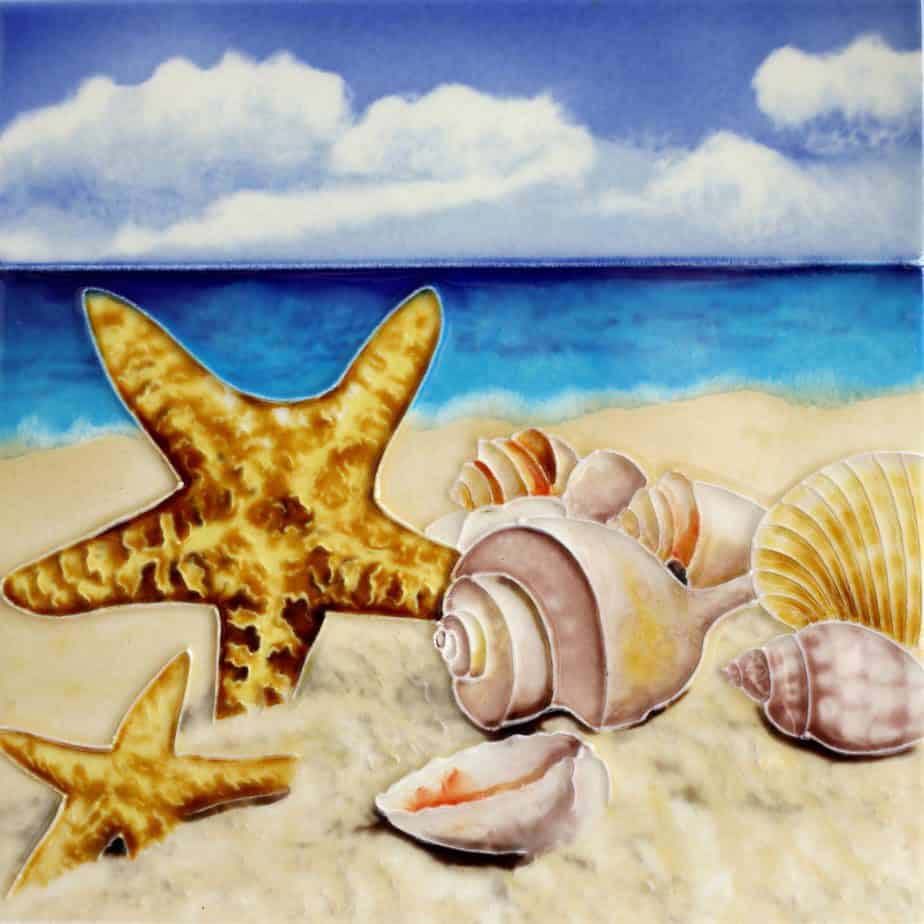 Ceramic Trivet - Sea Shells
