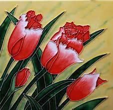 Ceramic Trivet - Ruffled Tulip Bloom