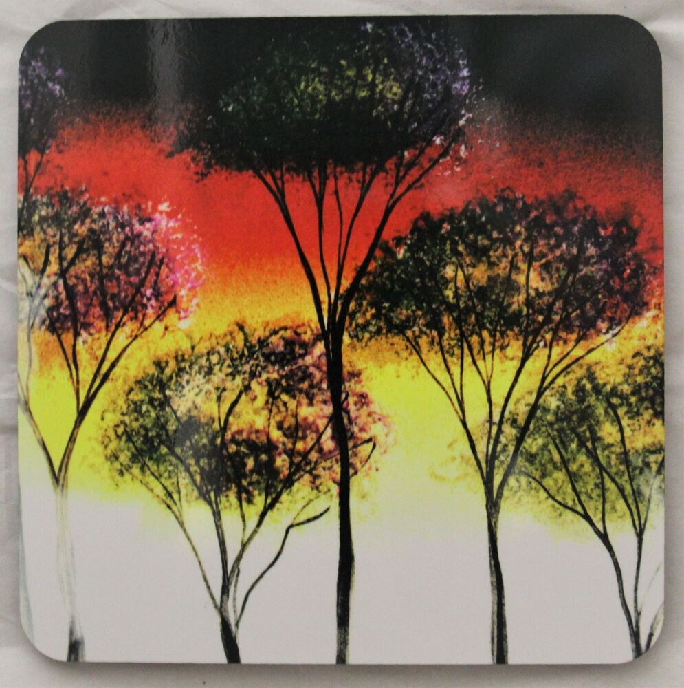 MDF Coaster - Studio Poole Sunset Trees design