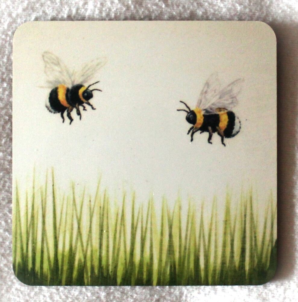 Wooden Coaster - Studio Poole Bees design
