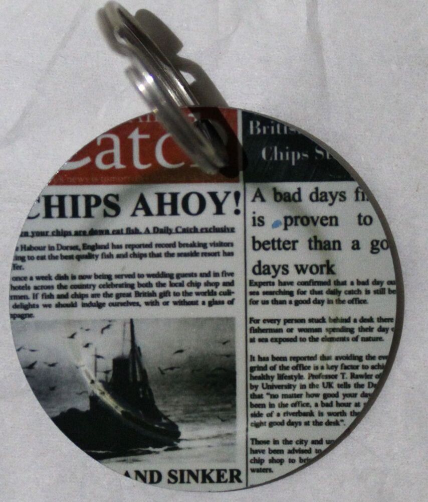 Keyring - Classic Fish'n'Chips Newspaper
