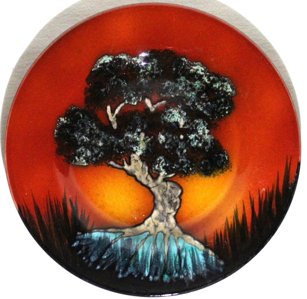 Display Plate - Studio Poole Bonsai Tree design