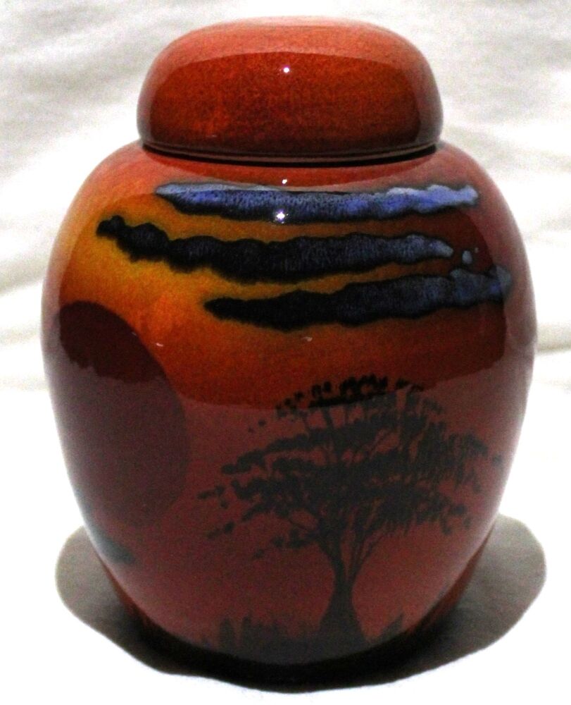 Hand-thrown, medium African Sky design Ginger jar/Vase