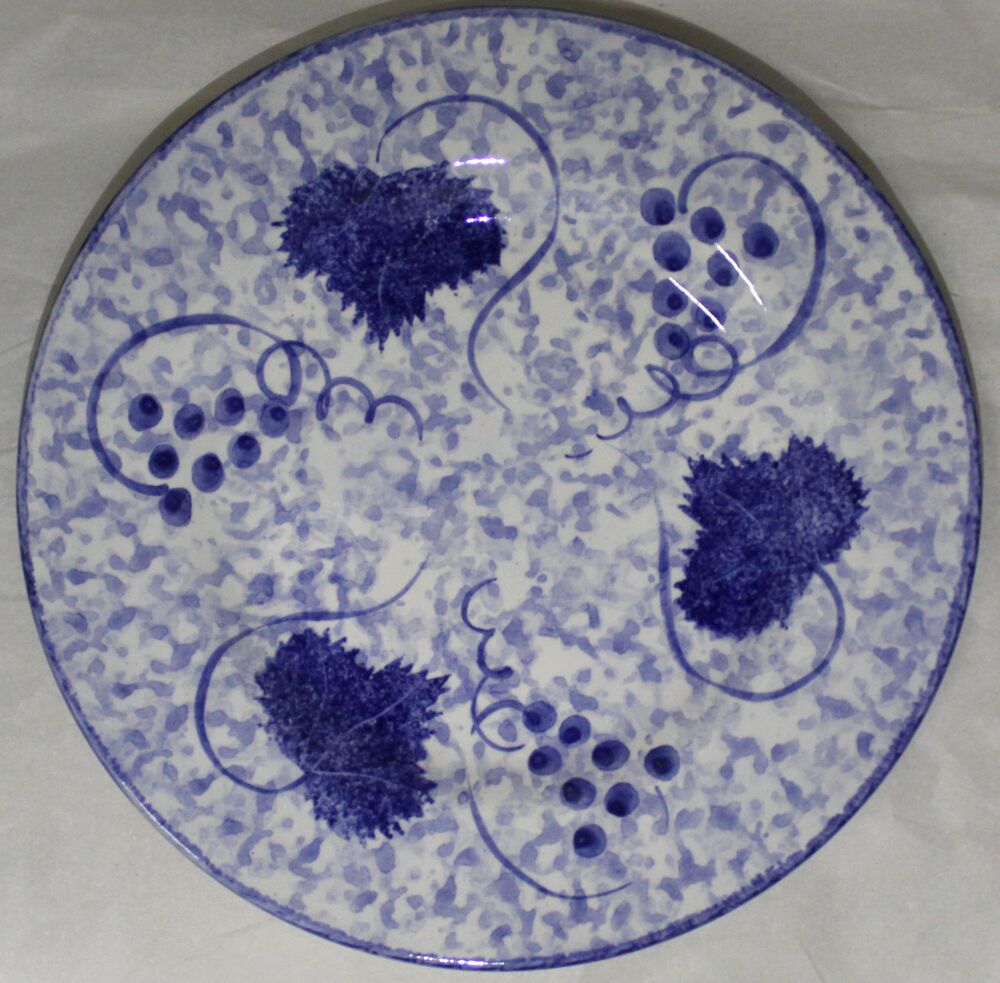 Breakfast Plate - Studio Poole Blue Vine design