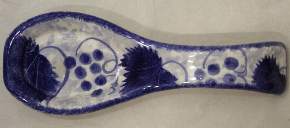 Small Spoon Rest - Studio Poole Blue Vine design