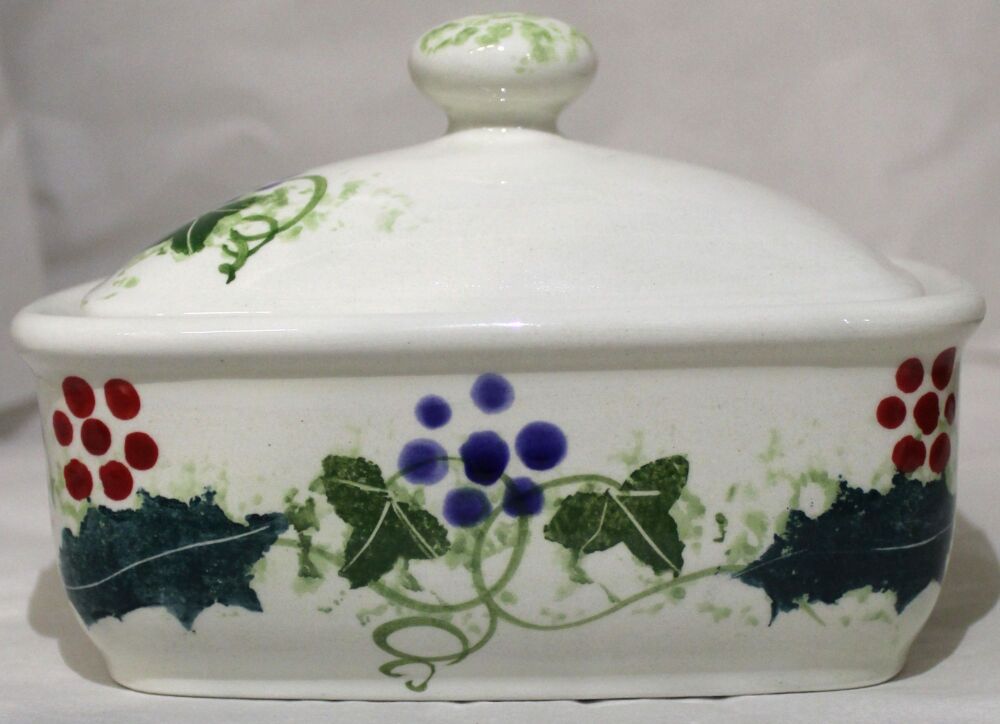 Butter Dish - Studio Poole Winter Vine design