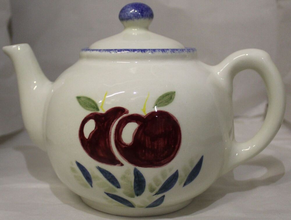 Tea Pot - Studio Poole Dorset Fruits Apples Design