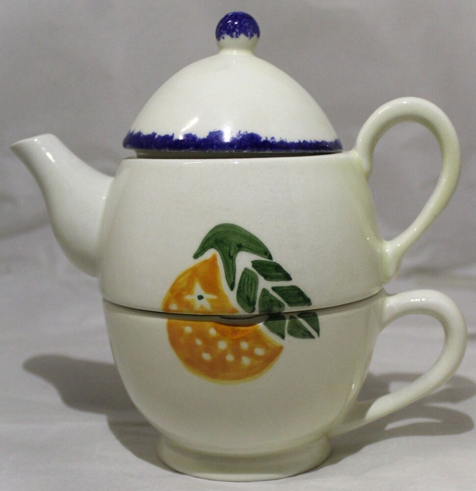 Tea-for-One - Studio Poole Dorset Fruits Oranges design