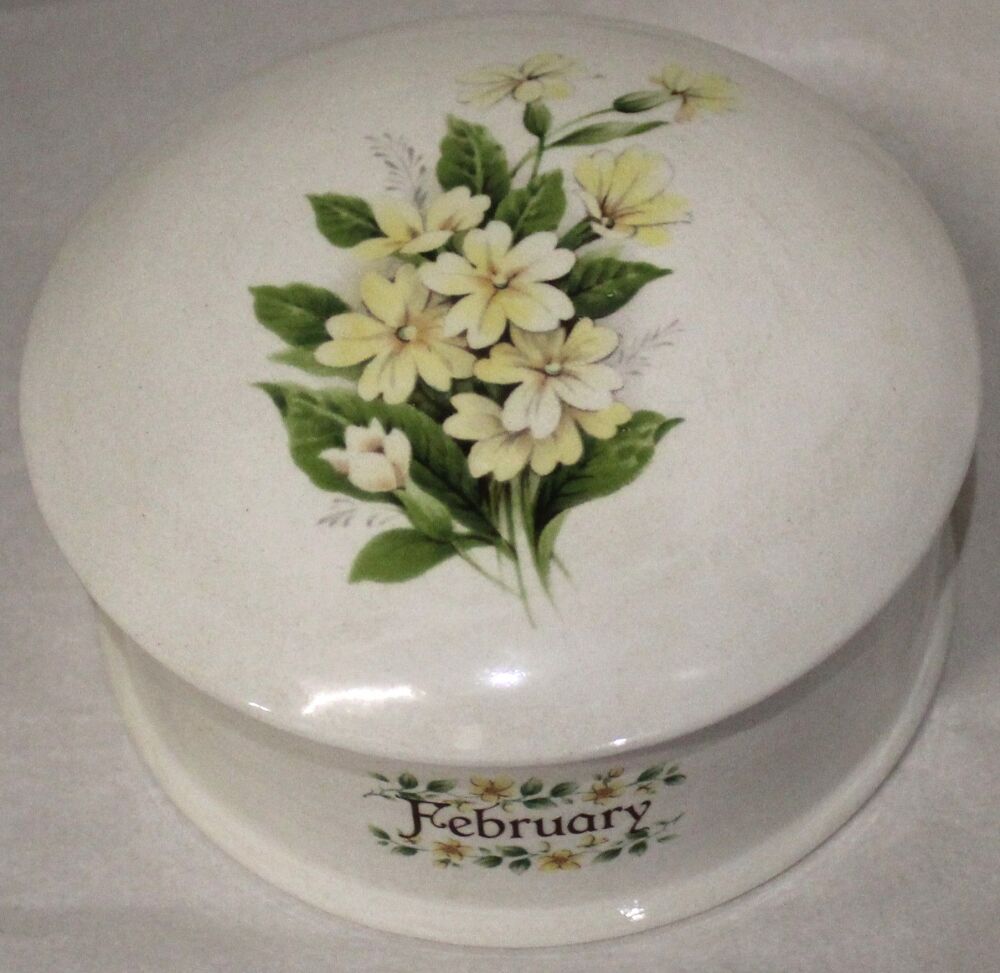 Floral Birth Month Trinket Box - February